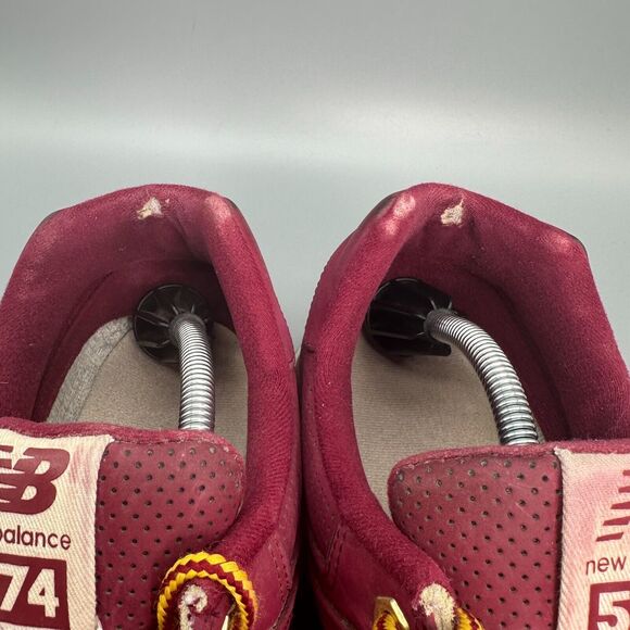 New Balance 574 Men's Size 13 Maroon Lace Up Low Top Athletic Running Sneaker - Picture 4 of 12